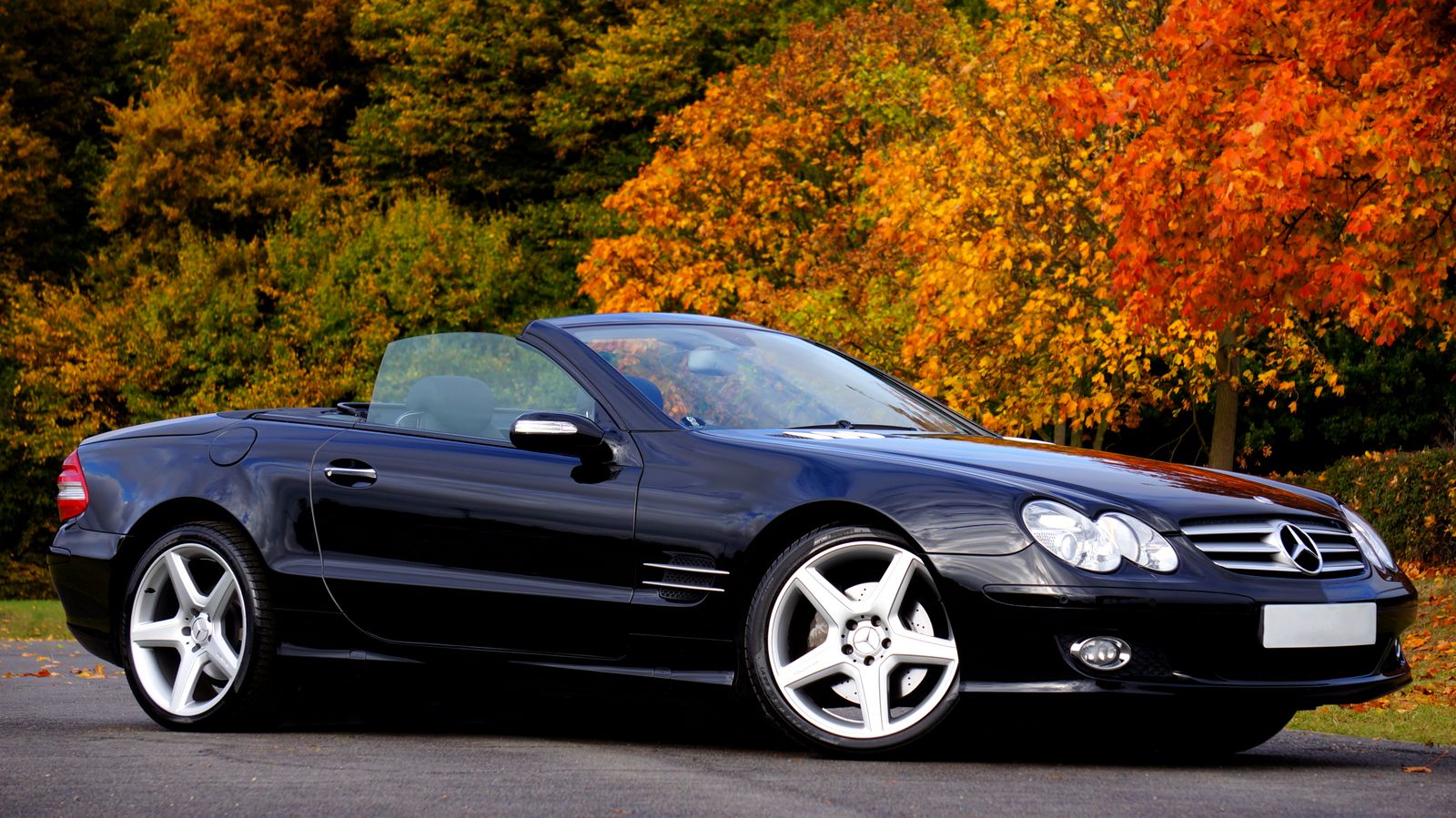Roadster im Innenhof des Showrooms